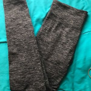 Gray Fleece-Lined Leggings